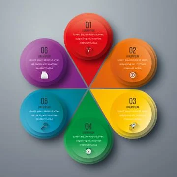 Infographic design with colored Stock Illustration