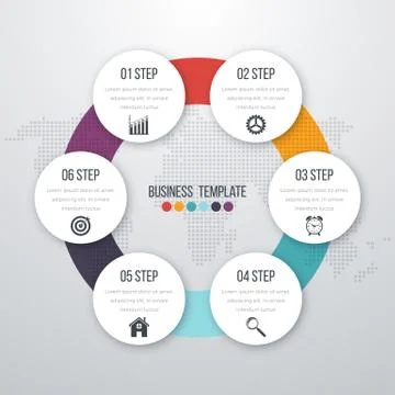 Infographic design with colored 스톡 일러스트