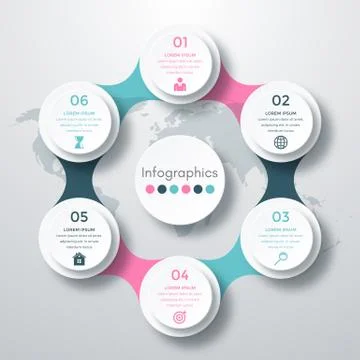 Infographic design with colored Stock Illustration