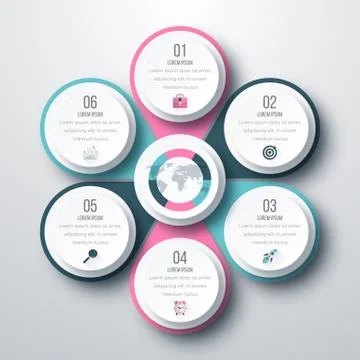 Infographic design with colored Stock Illustration