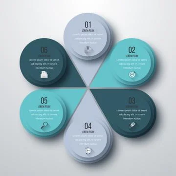 Infographic design with colored Illustrazione stock