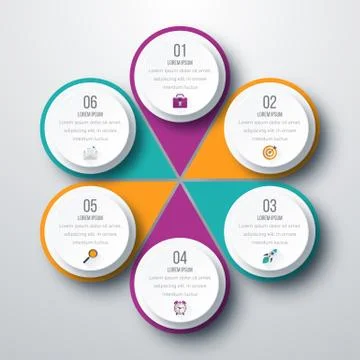 Infographic design with colored Stock Illustration