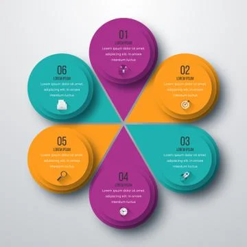 Infographic design with colored Stock Illustration