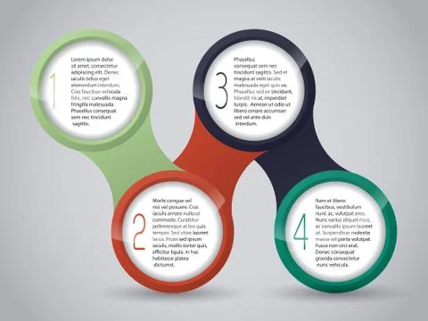 Infographic design with connected circles Stock Illustration
