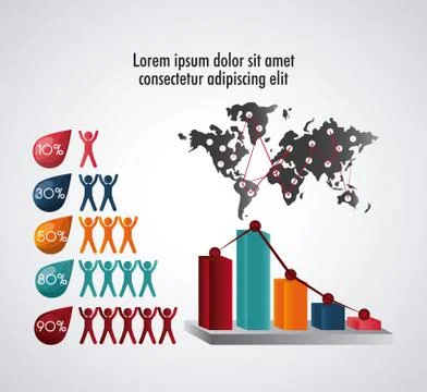 Infographic design. Data concept. Colorful illustration イラスト素材