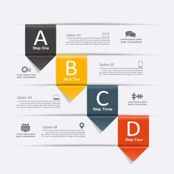 Infographic design with elements and icons. Vector illustration Illustrazione stock