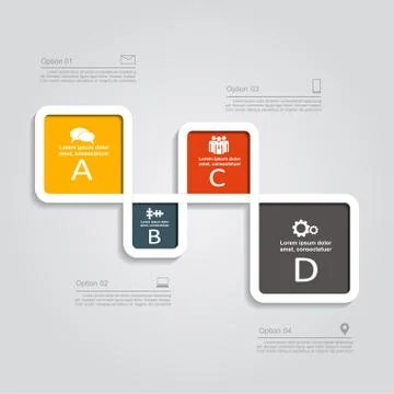 Infographic design with elements and icons. Vector illustration Stock Illustration