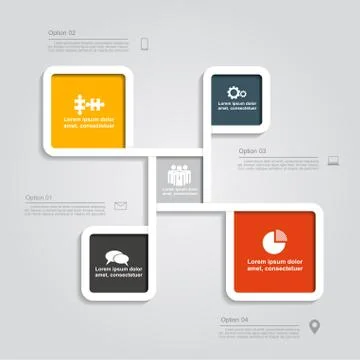 Infographic design with elements and icons. Vector illustration Stock Illustration
