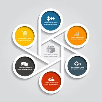 Infographic design with elements and icons. Vector illustration Illustrazione stock