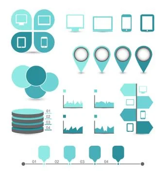 Infographic design elements ideal to display for your information Illustrazione stock
