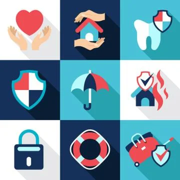 Infographic design elements, protect, safe health and property Stock Illustration