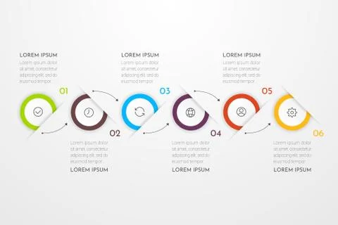 Infographic design elements for your business data with 6 circle options Stock Illustration