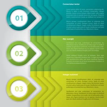 Infographic design with glossy pointers Stock Illustration