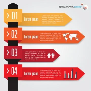 Infographic design on the grey background. Eps 10 vector file. Stock Illustration