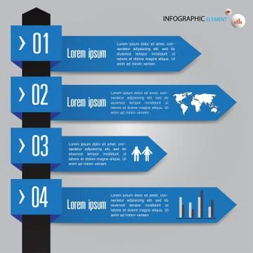 Infographic design on the grey background. Eps 10 vector file. Stock Illustration