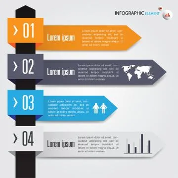 Infographic design on the grey background. Eps 10 vector file. Stock Illustration