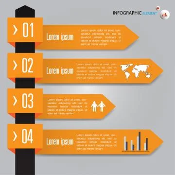 Infographic design on the grey background. Eps 10 vector file. Stock Illustration