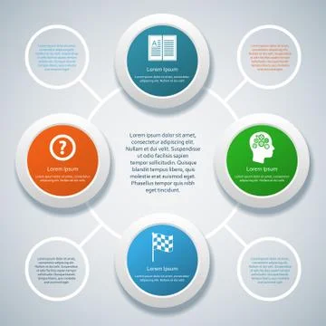 Infographic design on the grey background. Stock Illustration