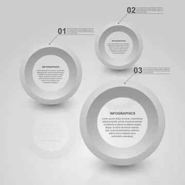 Infographic design on the grey background. Stock Illustration