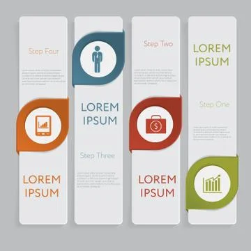 Infographic. design number banners template graphic or website layout Stock Illustration
