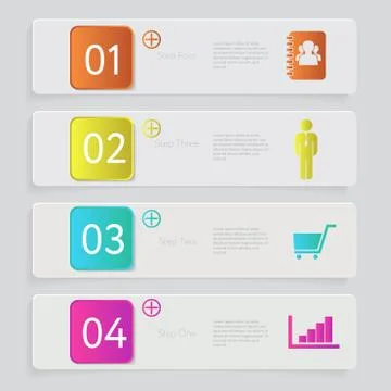 Infographic. design number banners template graphic or website layout Stock Illustration