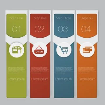 Infographic. design number banners template graphic or website layout Stock Illustration