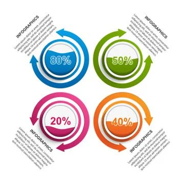 Infographic design organization chart template for business presentations Stock Illustration