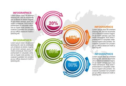 Infographic design organization chart template for business presentations Stock Illustration