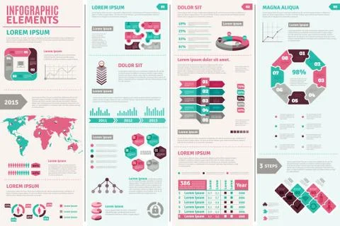 Infographic Design Set Stock Illustration