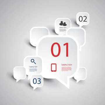 Infographic Design - Speech Bubbles Stock Illustration
