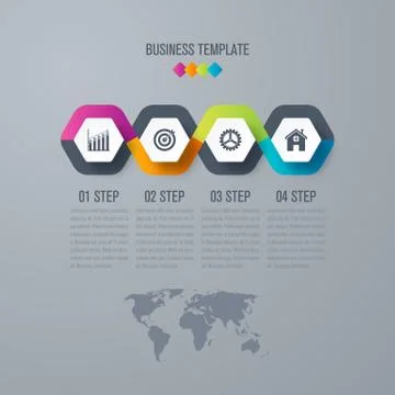 Infographic design template 4 options Illustrazione stock