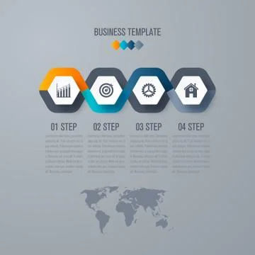 Infographic design template 4 options Illustrazione stock