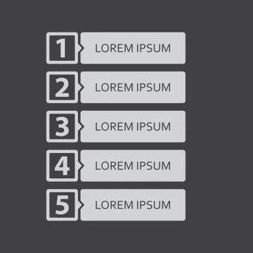 Infographic design template. 5 options or levels for business concept. Vector Stock Illustration