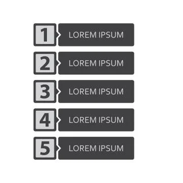 Infographic design template. 5 steps. Vector illustration. Stock Illustration