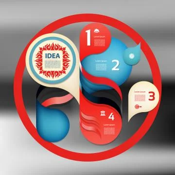 Infographic design template can be used for workflow layout, diagram, number Stock Illustration
