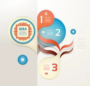 Infographic design template can be used for workflow layout, diagram, number Stock Illustration