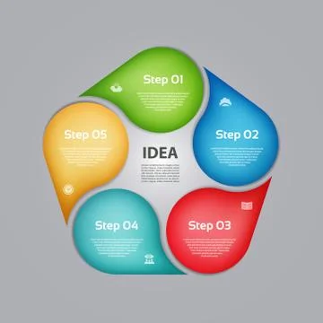 Infographic design template can be used for workflow layout, diagram, number Stock Illustration