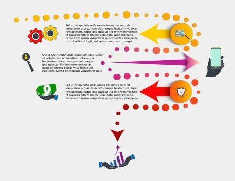Infographic design template can be used for workflow layout, dia Stock Illustration