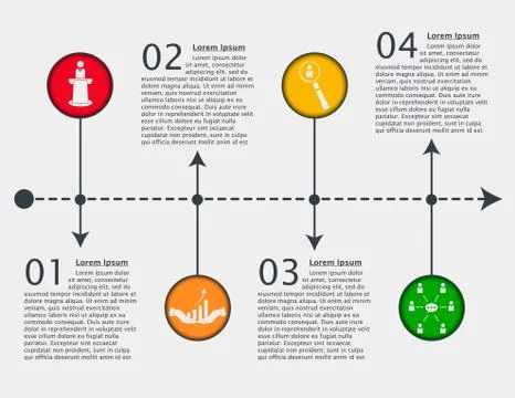 Infographic design template can be used for workflow layout, dia Stock Illustration