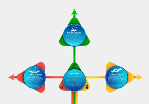 Infographic design template can be used for workflow layout, dia Stock Illustration