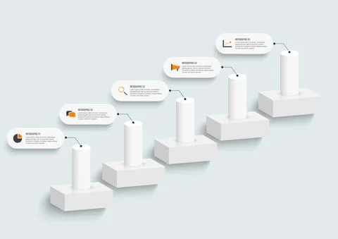 Infographic design template can be used for workflow layout, diagram, number  Stock Illustration