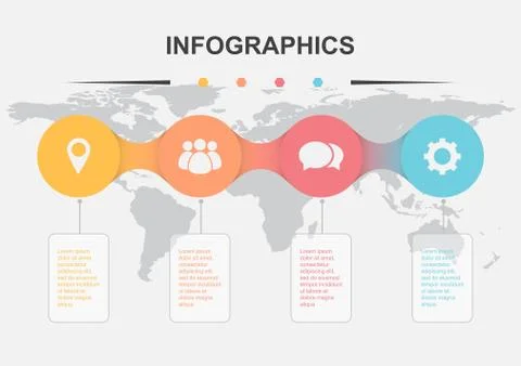 Infographic design template with circle elements Illustrazione stock