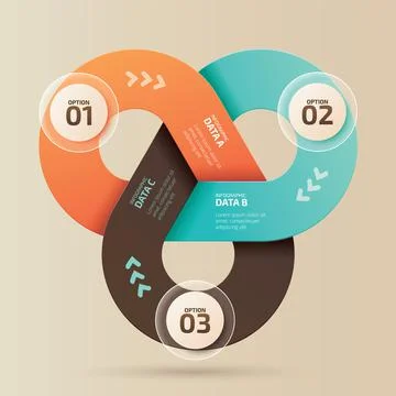 Infographic design template creative concept with 3 steps is circle option step Stock Illustration