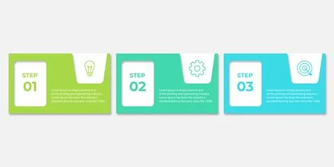 Infographic design template. Creative concept with 3 steps Stock Illustration