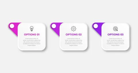 Infographic design template. Creative concept with 3 steps Stock-Illustration