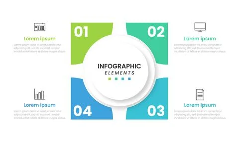 Infographic design template. Creative concept with 4 steps Stock Illustration