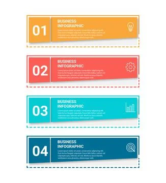 Infographic design template. Creative concept with 4 steps Stock Illustration