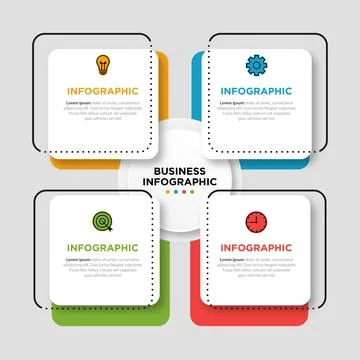 Infographic design template. Creative concept with 4 steps Stock Illustration