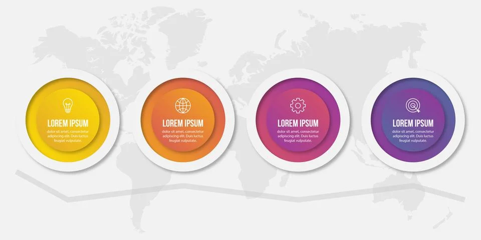 Infographic design template. Creative concept with 4 steps Stock Illustration