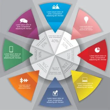 Infographic design template with elements and icons. Vector イラスト素材